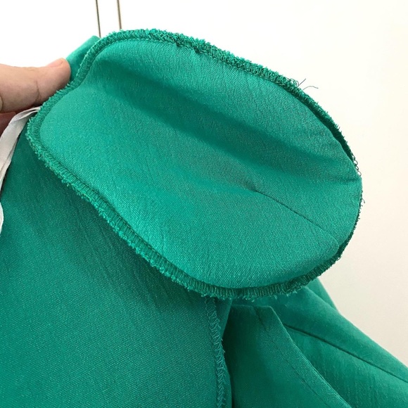 Vintage 80s Teal Dress By Orite Petite - Picture 5 of 6